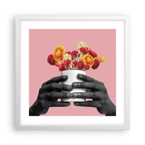 Affisch i vit ram - Livets apoteos - 40x40 cm