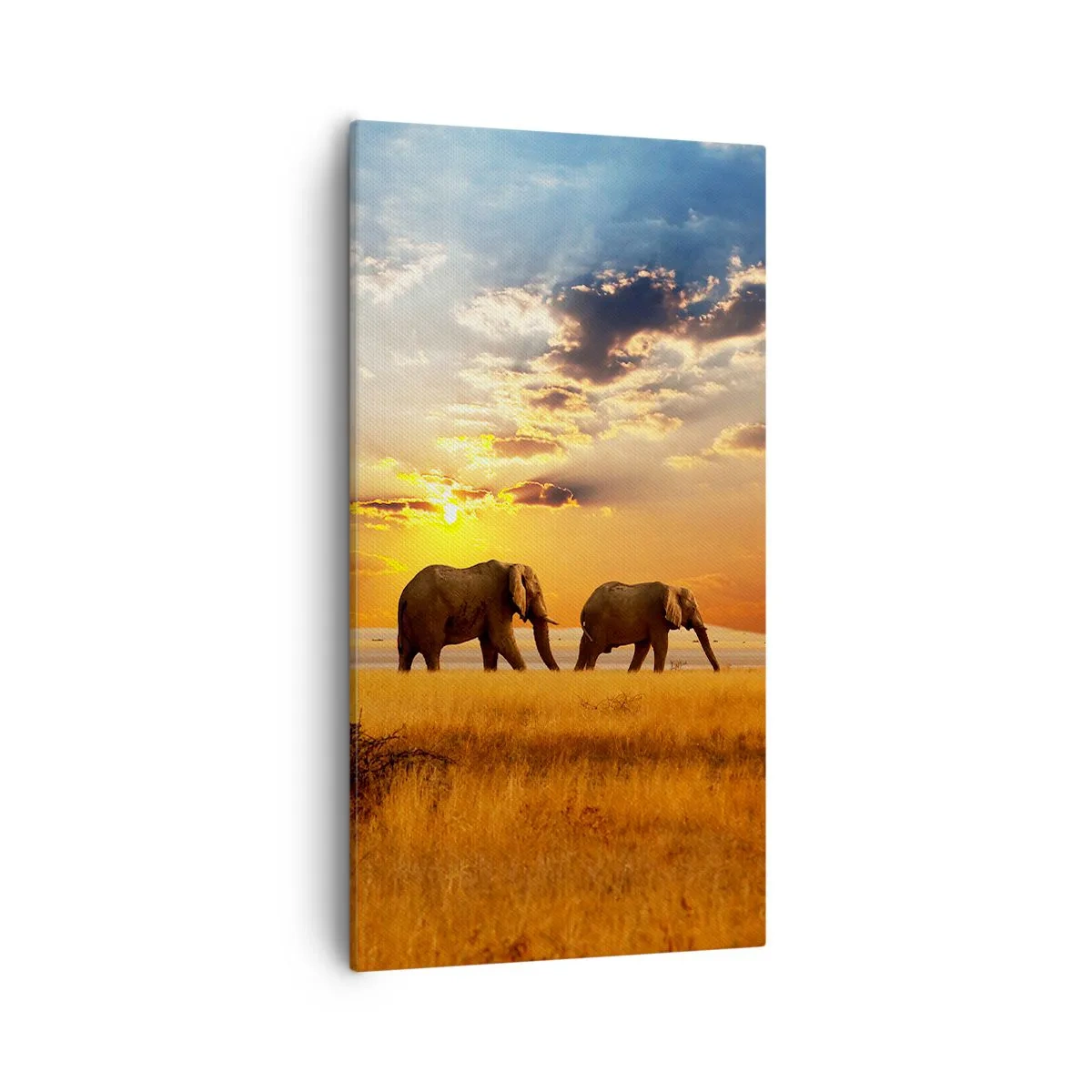 Canvastavla - Bild på duk - Familjepromenad - 55x100 cm