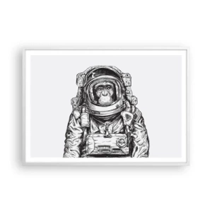 Affisch i vit ram - Alternativ evolution - 100x70 cm