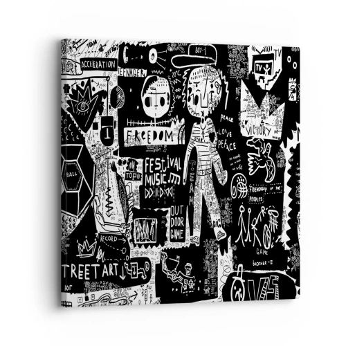 Canvastavla - Bild på duk - Unga själens rättigheter och glädje - 30x30 cm