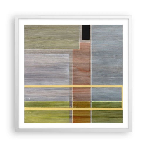 Affisch i vit ram - Rakt och lugnt - 60x60 cm