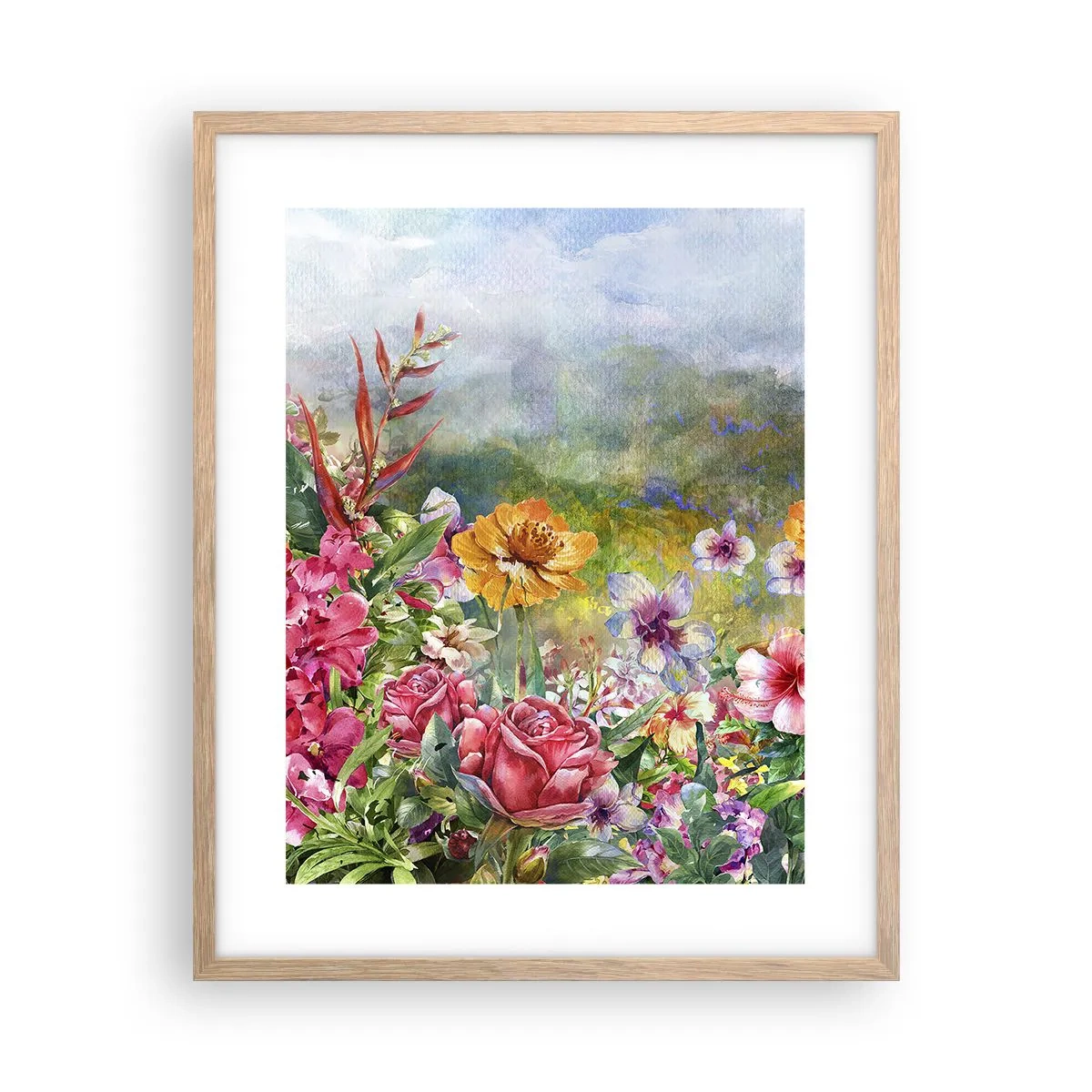 Affisch i ram av ljusek - En trädgård som blivit galen - 40x50 cm