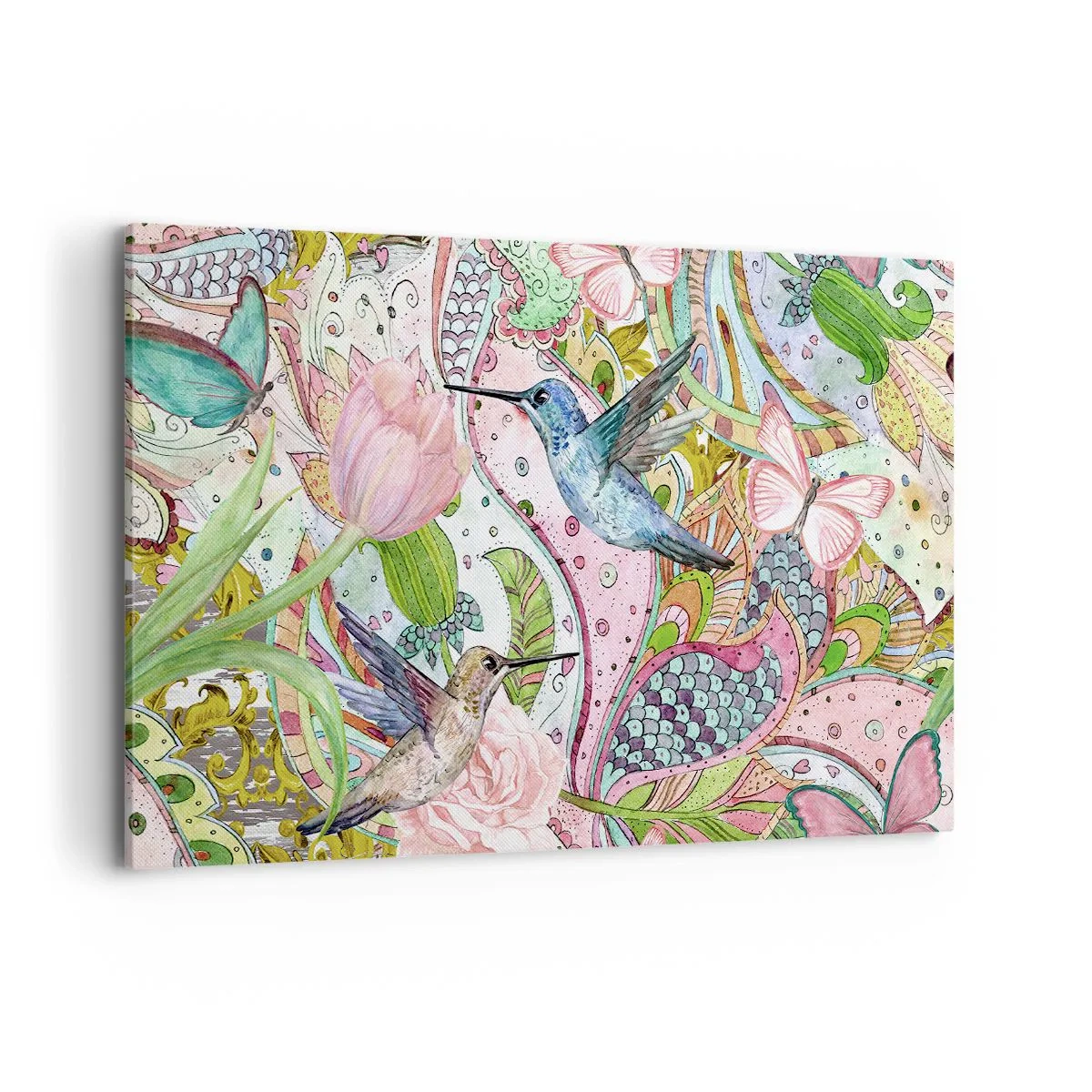 Canvastavla - Bild på duk - Inbäddade i klätterväxter - 120x80 cm