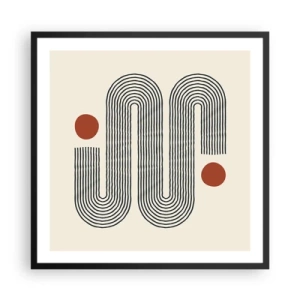 Affisch i svart ram - från början till slutet - 60x60 cm