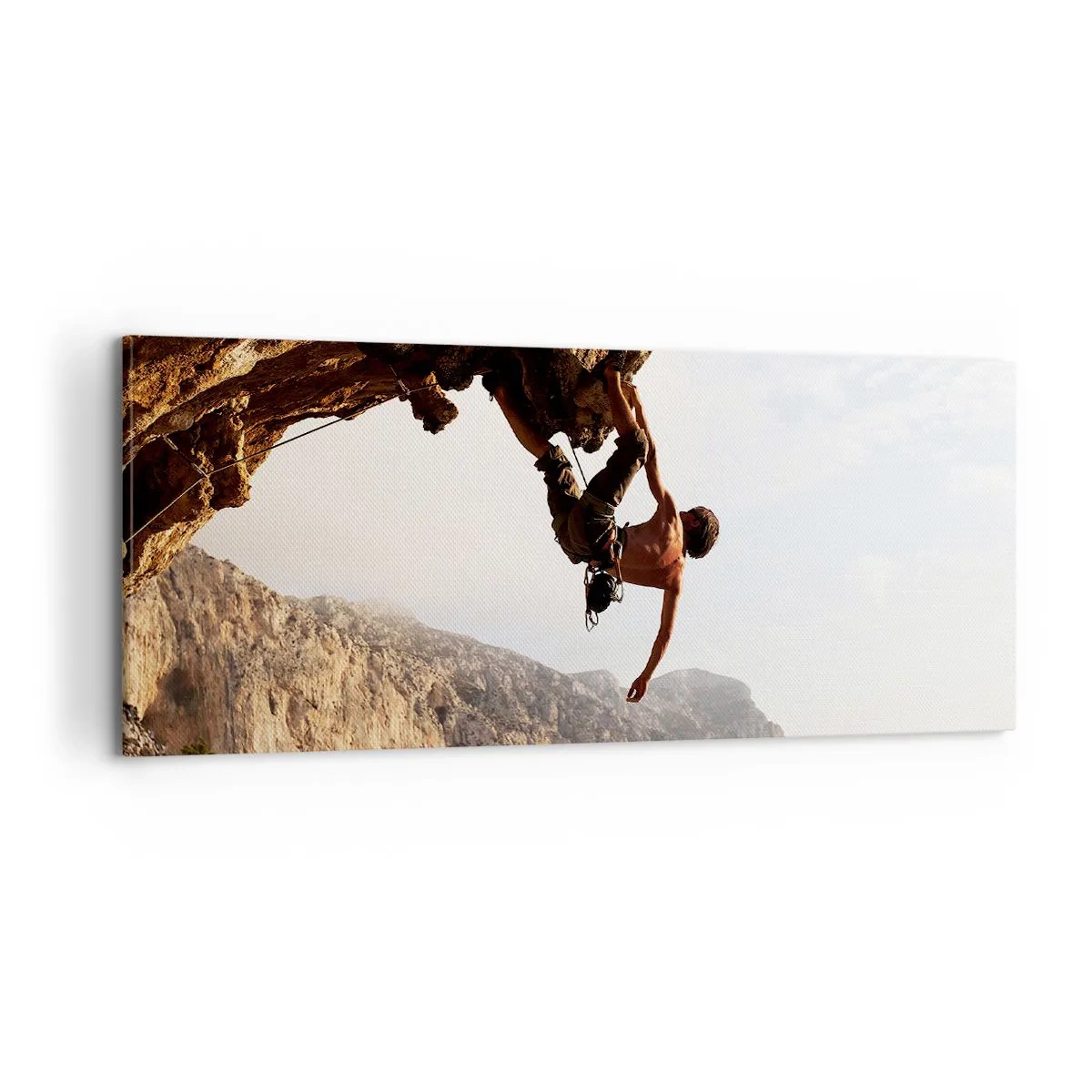 Canvastavla - Bild på duk - Världen i näven - 100x40 cm