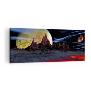 Canvastavla - Bild på duk - Okänd värld - 100x40 cm