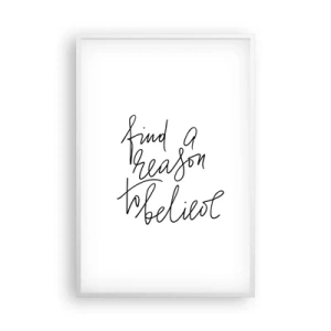 Affisch i vit ram - Det är möjligt - 61x91 cm