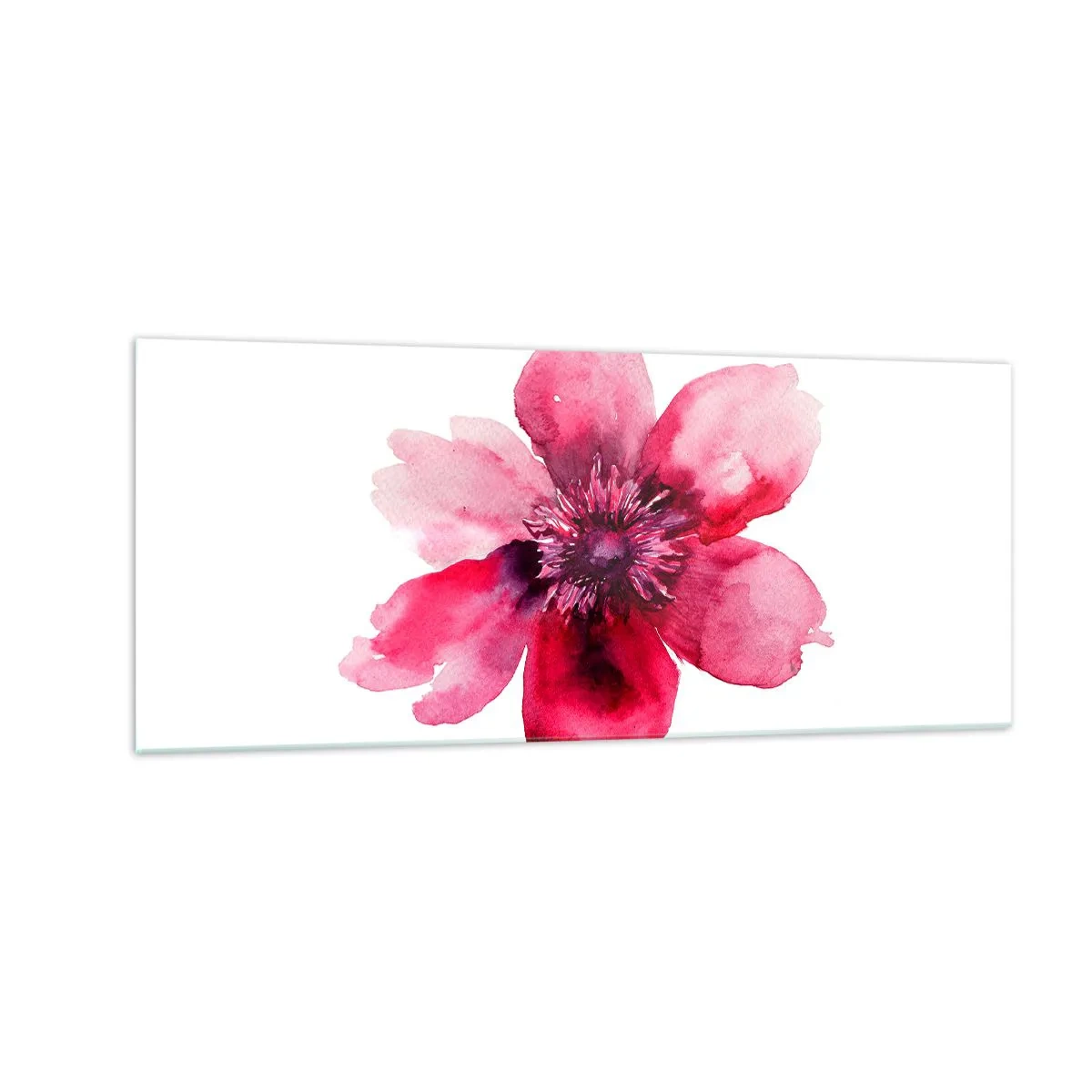 Glastavla - Bild på glas - Doftande karminkyss - 100x40 cm