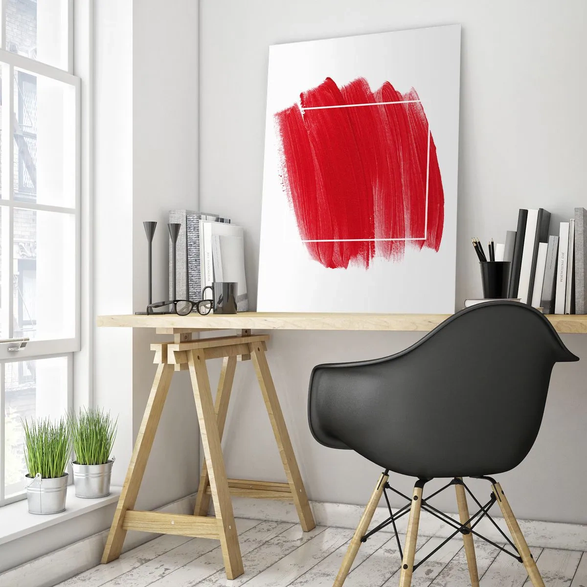 Glastavla - Bild på glas - Utanför ramen - 50x70 cm