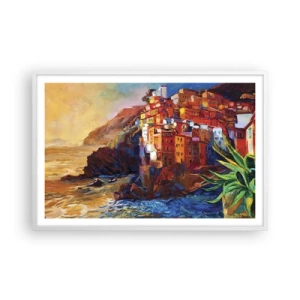 Affisch i vit ram - Italiensk stämning - 91x61 cm