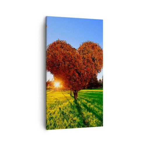 Canvastavla - Bild på duk - Varför vi älskar hösten - 45x80 cm