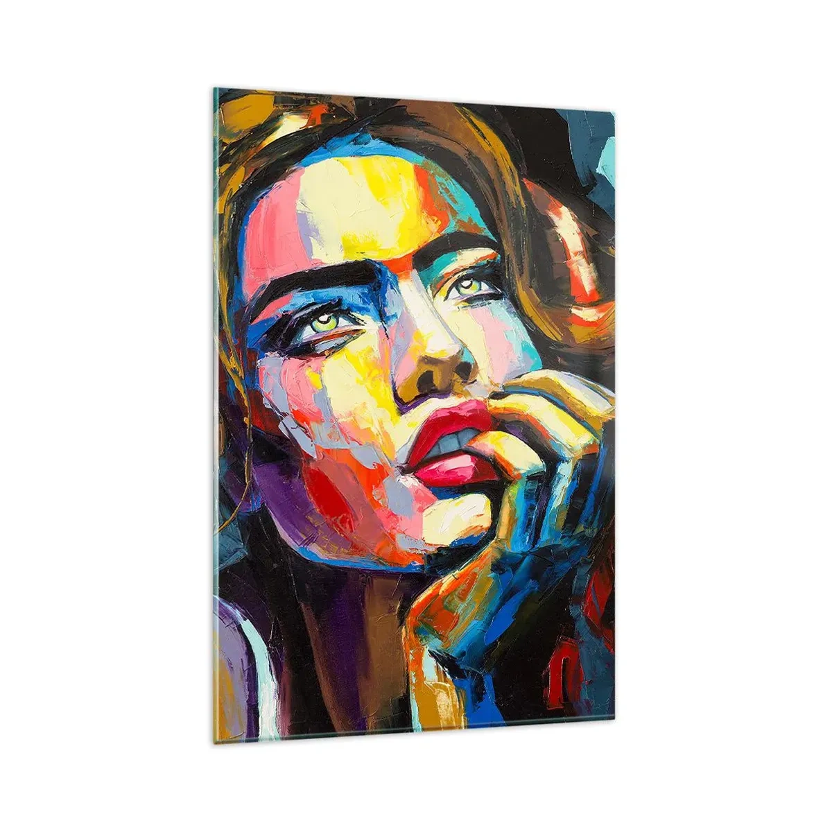 Glastavla - Bild på glas - Drömmar seglar i himlen som fåglar - 80x120 cm