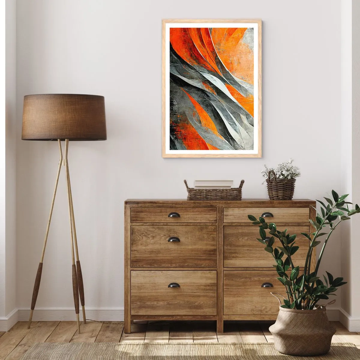 Affisch i ram av ljusek - Värme och kyla - 70x100 cm