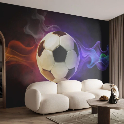 Självhäftande Fototapet Deluxe Sticker - Spelets magiska kraft - Abstraktion, Sport, Fotboll - 400x280 cm