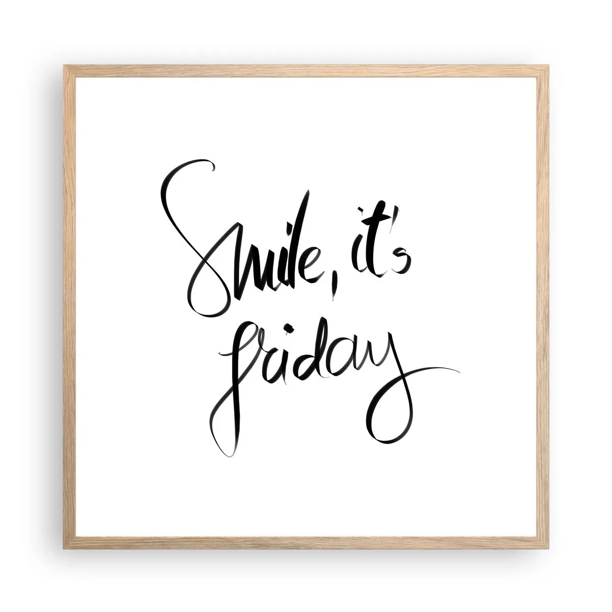 Affisch i ram av ljusek - Riktig glädje - 60x60 cm