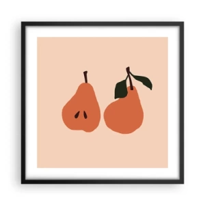 Affisch i svart ram - Bara sötma - 50x50 cm
