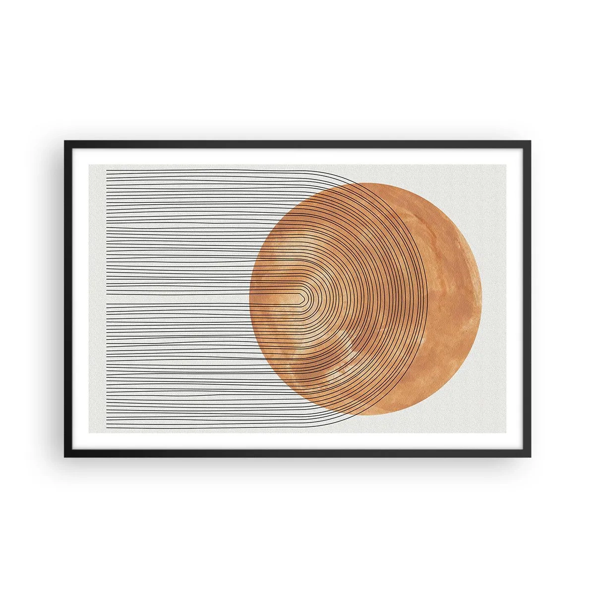 Affisch i svart ram - En solig komposition - 91x61 cm