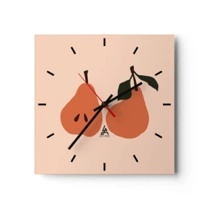 Väggklocka - Klocka på glas - Bara sötma - 30x30 cm