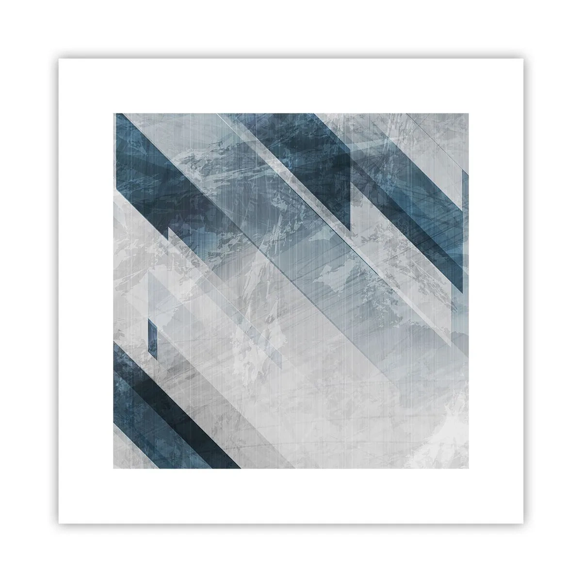 Affisch - Tredimensionell komposition – gråhetens rörelse - 30x30 cm