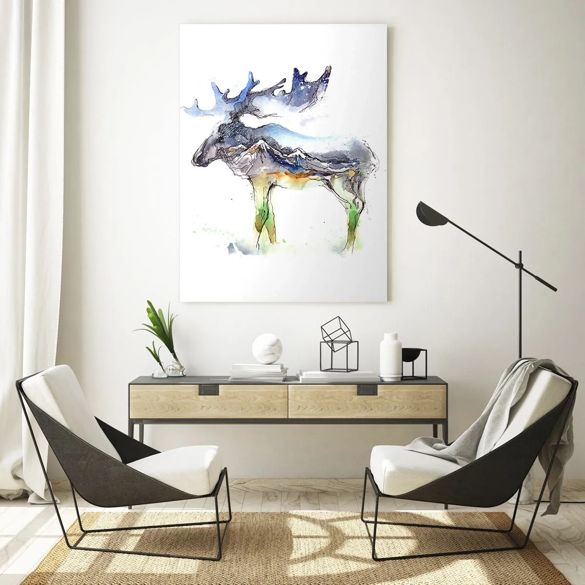 Glastavla - Bild på glas - Vintersagans figur - 80x120 cm