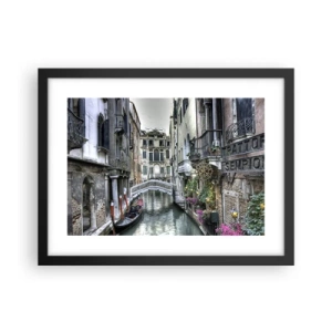 Affisch i svart ram - Tyst begrundan sedan några sekel - 40x30 cm