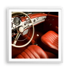 Affisch i vit ram - Lyx i vintage stil - 60x60 cm