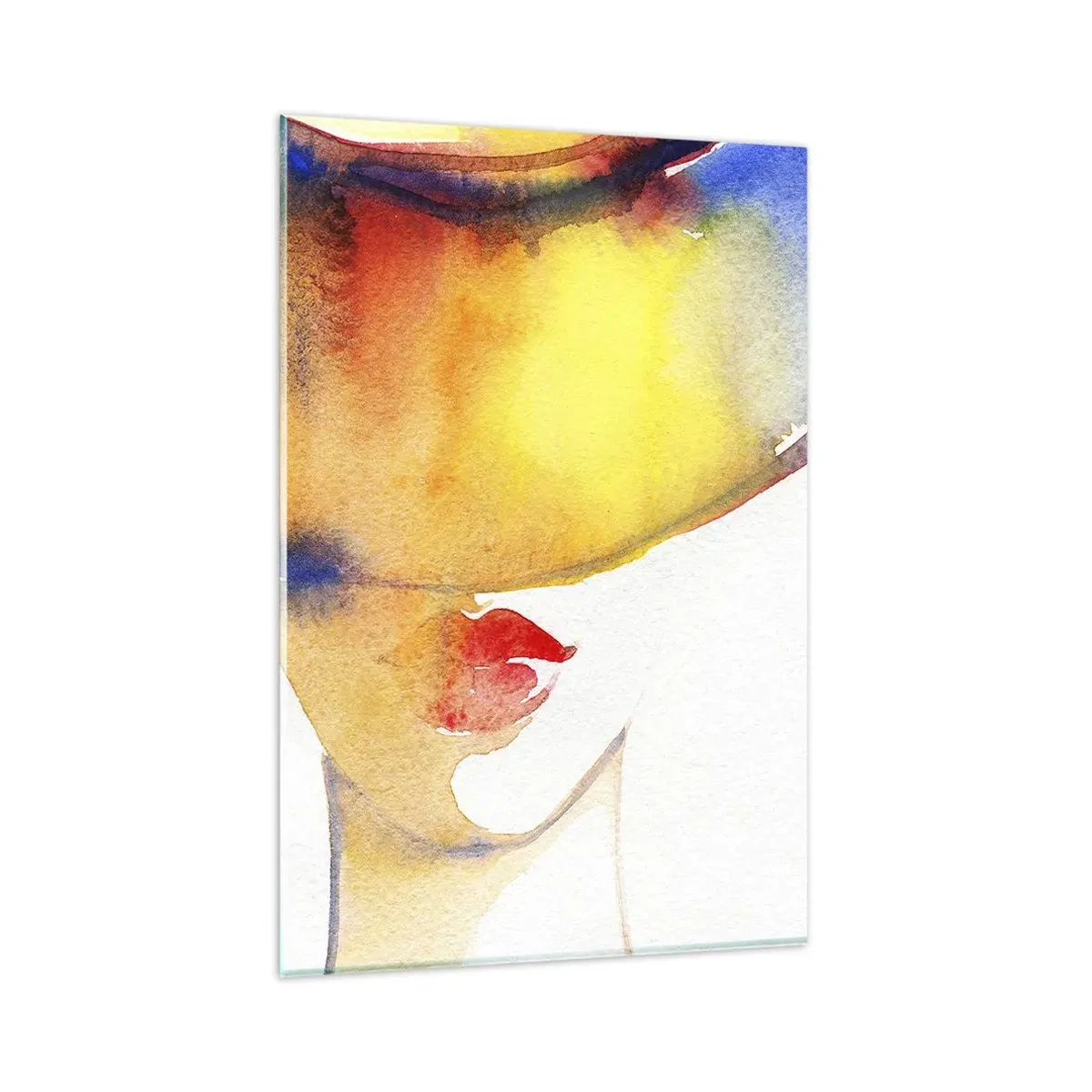 Glastavla - Bild på glas - Damporträtt    - 80x120 cm