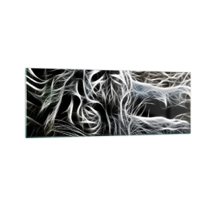 Glastavla - Bild på glas - En studie om kattens lätthet - 140x50 cm