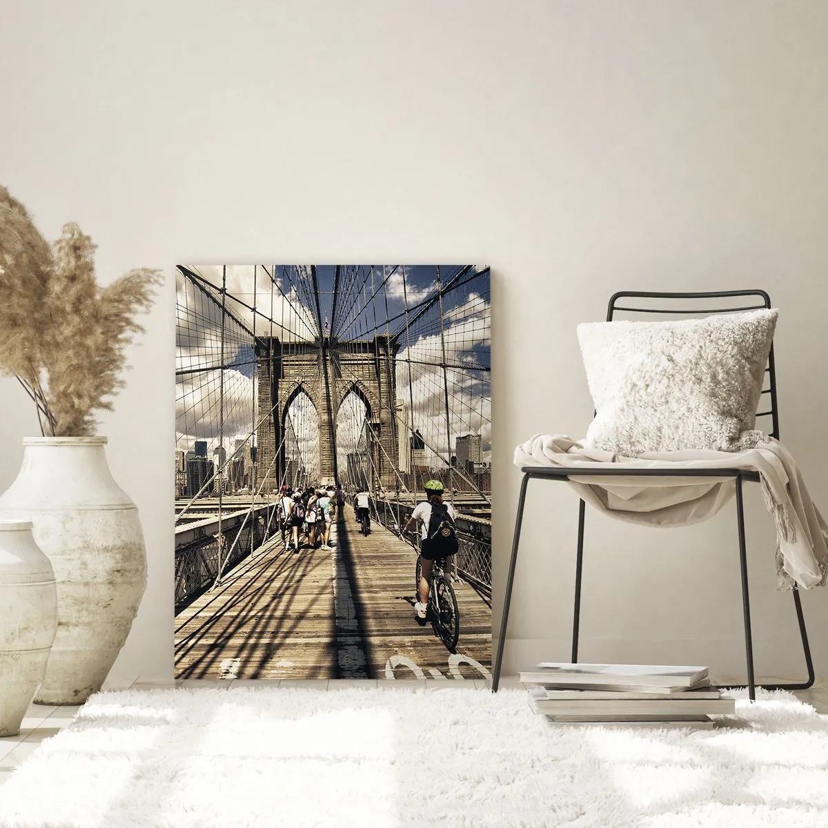 Glastavla - Bild på glas - Direkt till stadens kärna - 50x70 cm