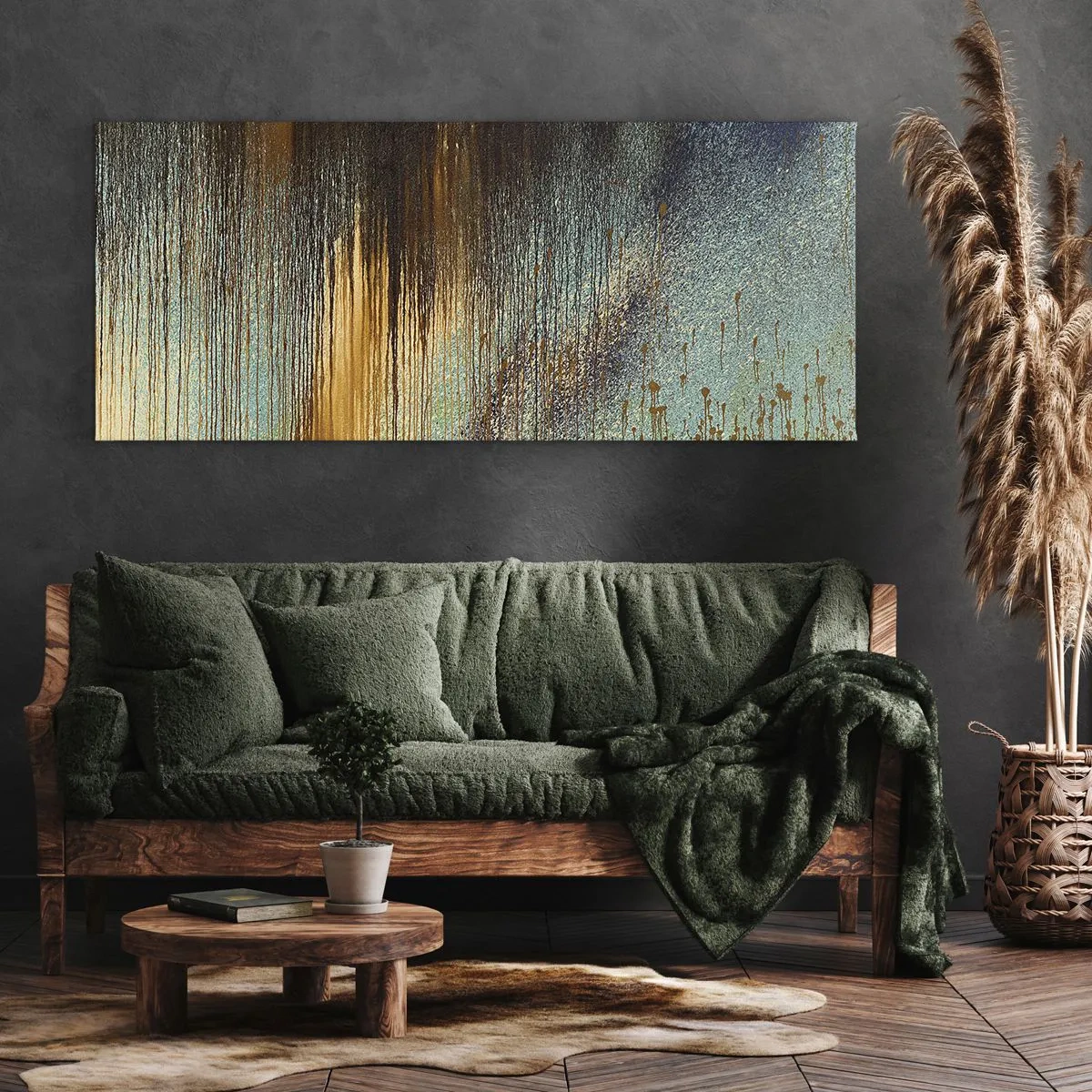 Canvastavla - Bild på duk - En oavsiktlig färgglad komposition - 100x40 cm