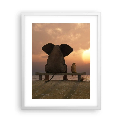 Affisch i vit ram - Det är bra att vara tyst tillsammans - 40x50 cm