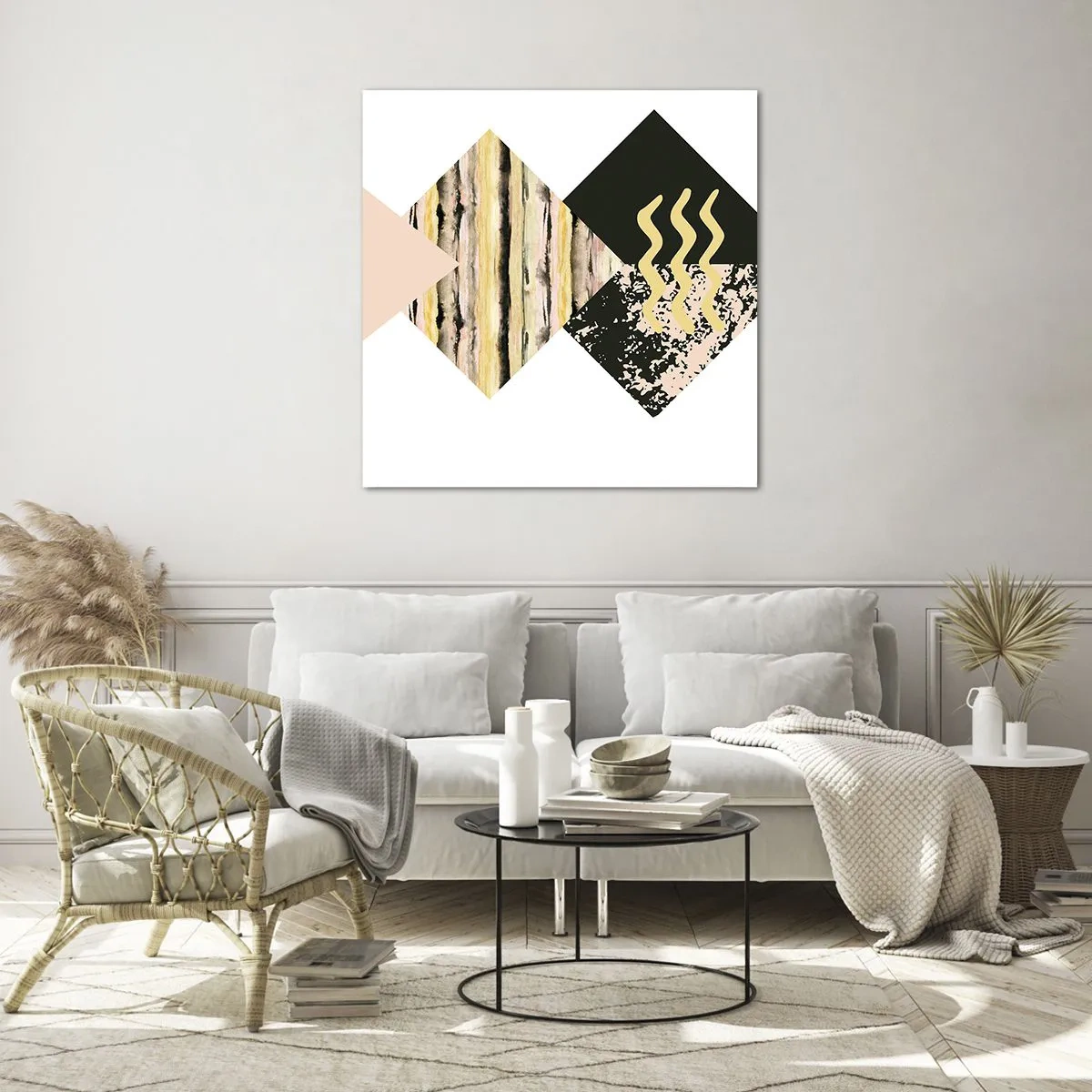 Glastavla - Bild på glas - Inte så enkelt - 60x60 cm