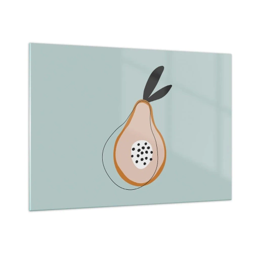 Glastavla - Bild på glas - Att tränga in i sakens natur - 100x70 cm