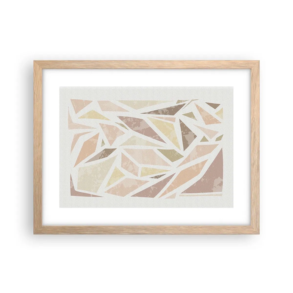 Affisch i ram av ljusek - Komposition av färgat glas - 40x30 cm