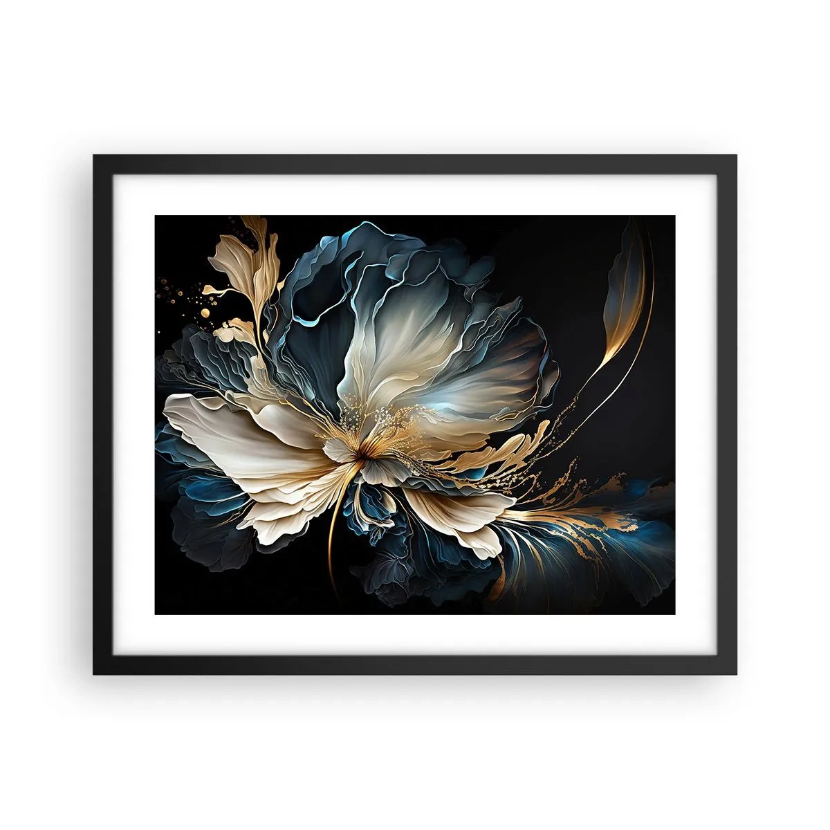 Affisch i svart ram - Sagolik ormbunksblomma - 50x40 cm