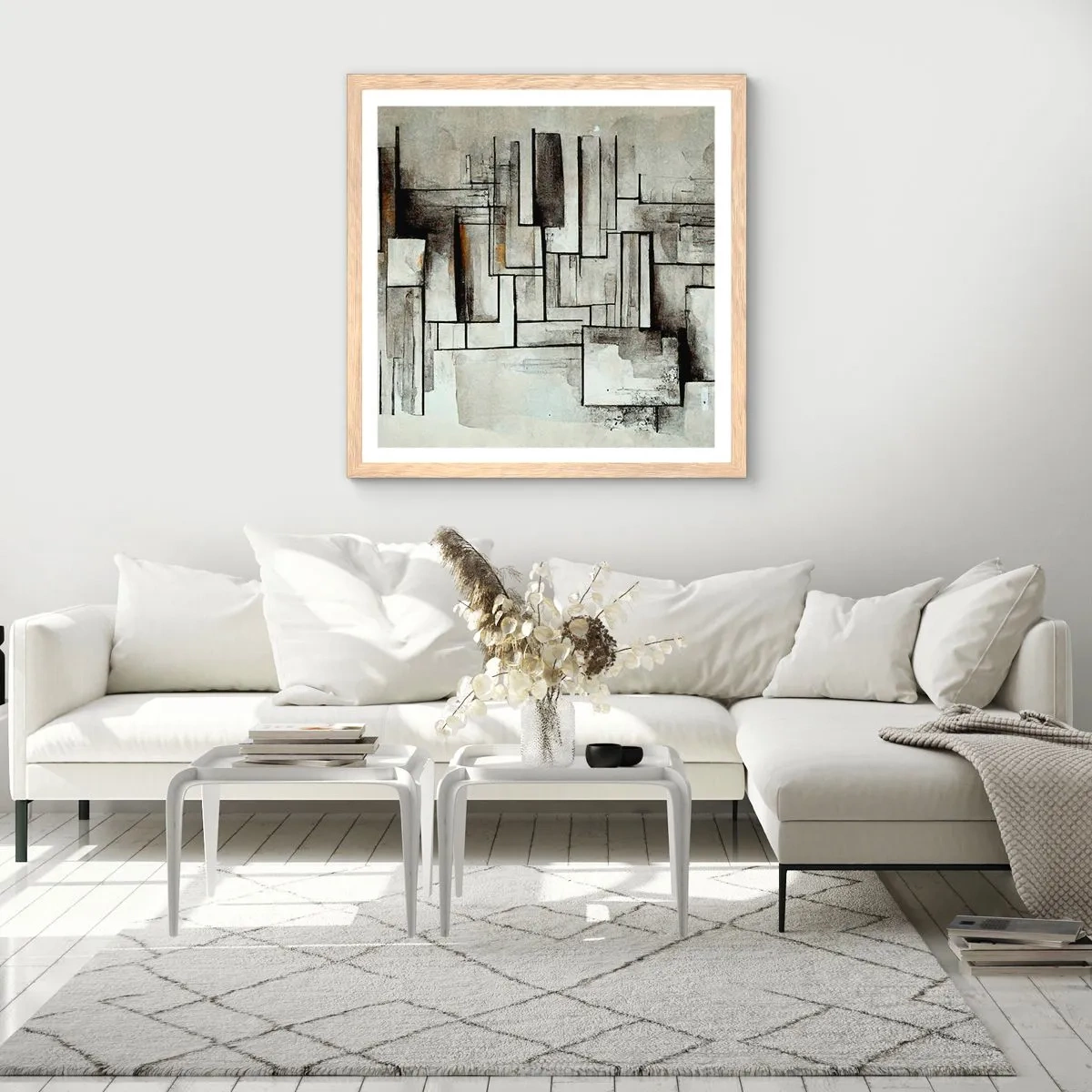 Affisch i ram av ljusek - Kraften i enkelhet - 30x30 cm