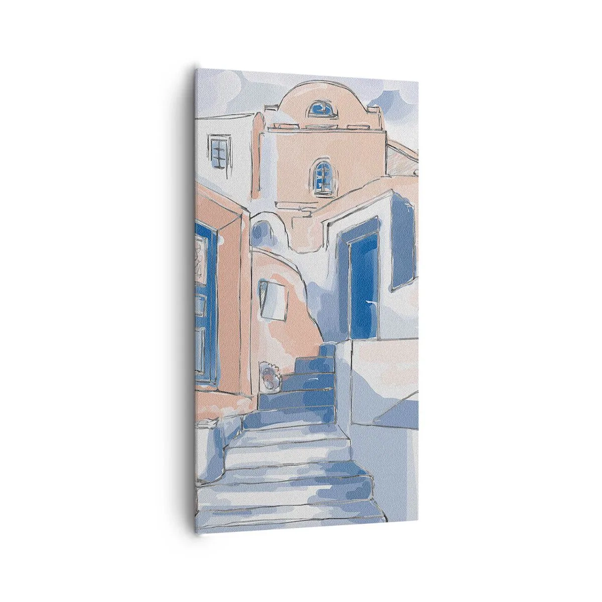 Canvastavla - Bild på duk - Exotisk stad - 65x120 cm