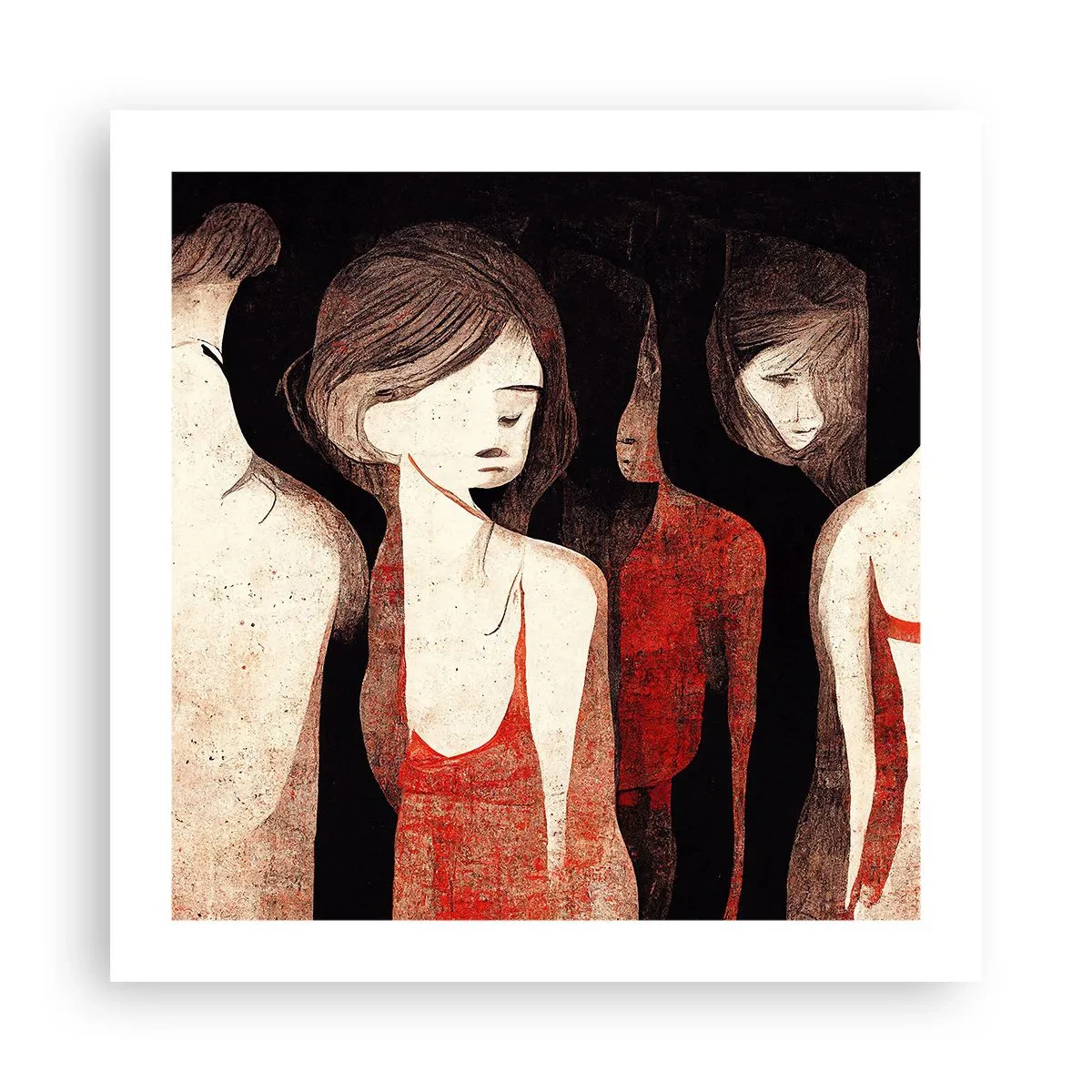 Affisch - Madonnor av mörker - 50x50 cm