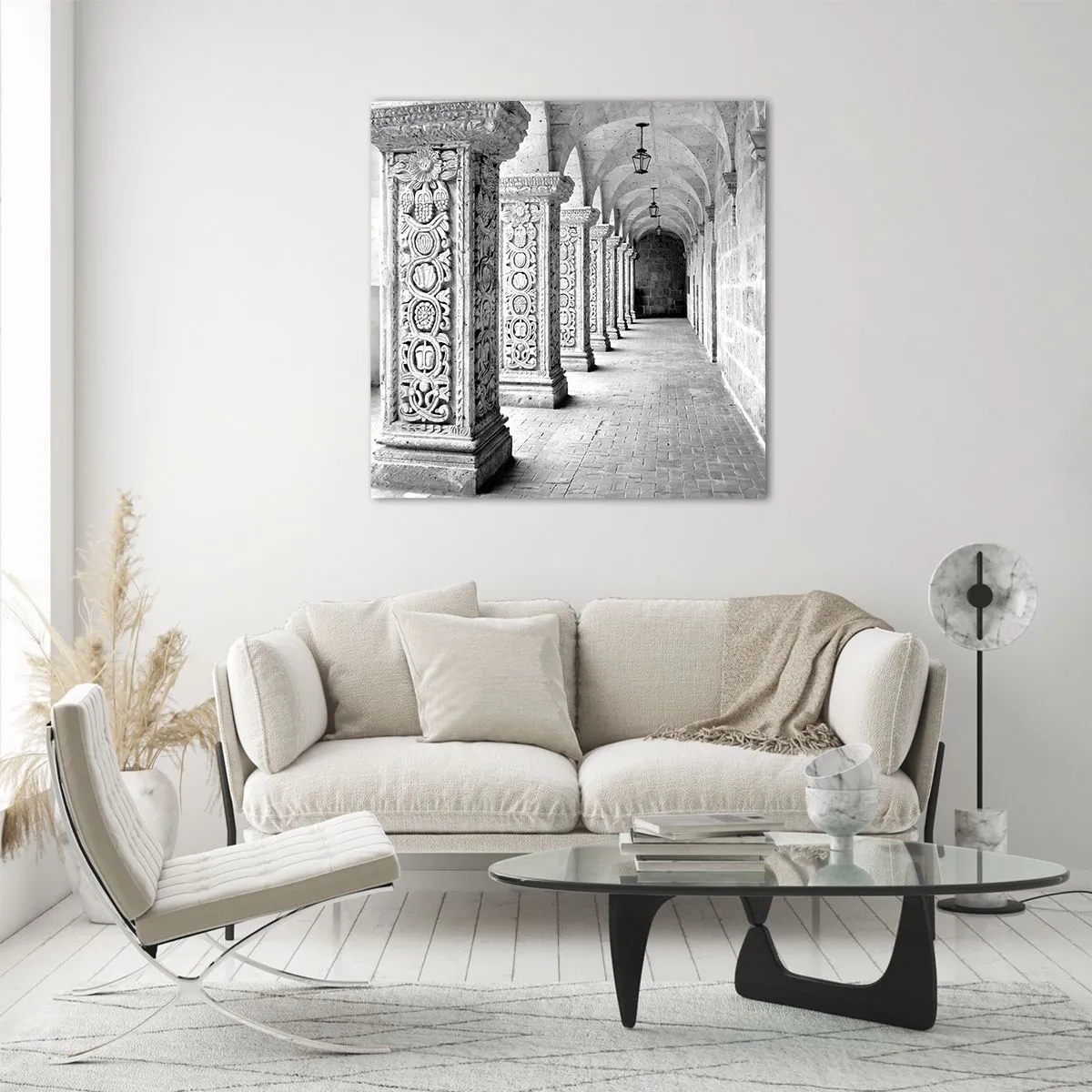 Glastavla - Bild på glas - Och vart tar det vägen? - 70x70 cm