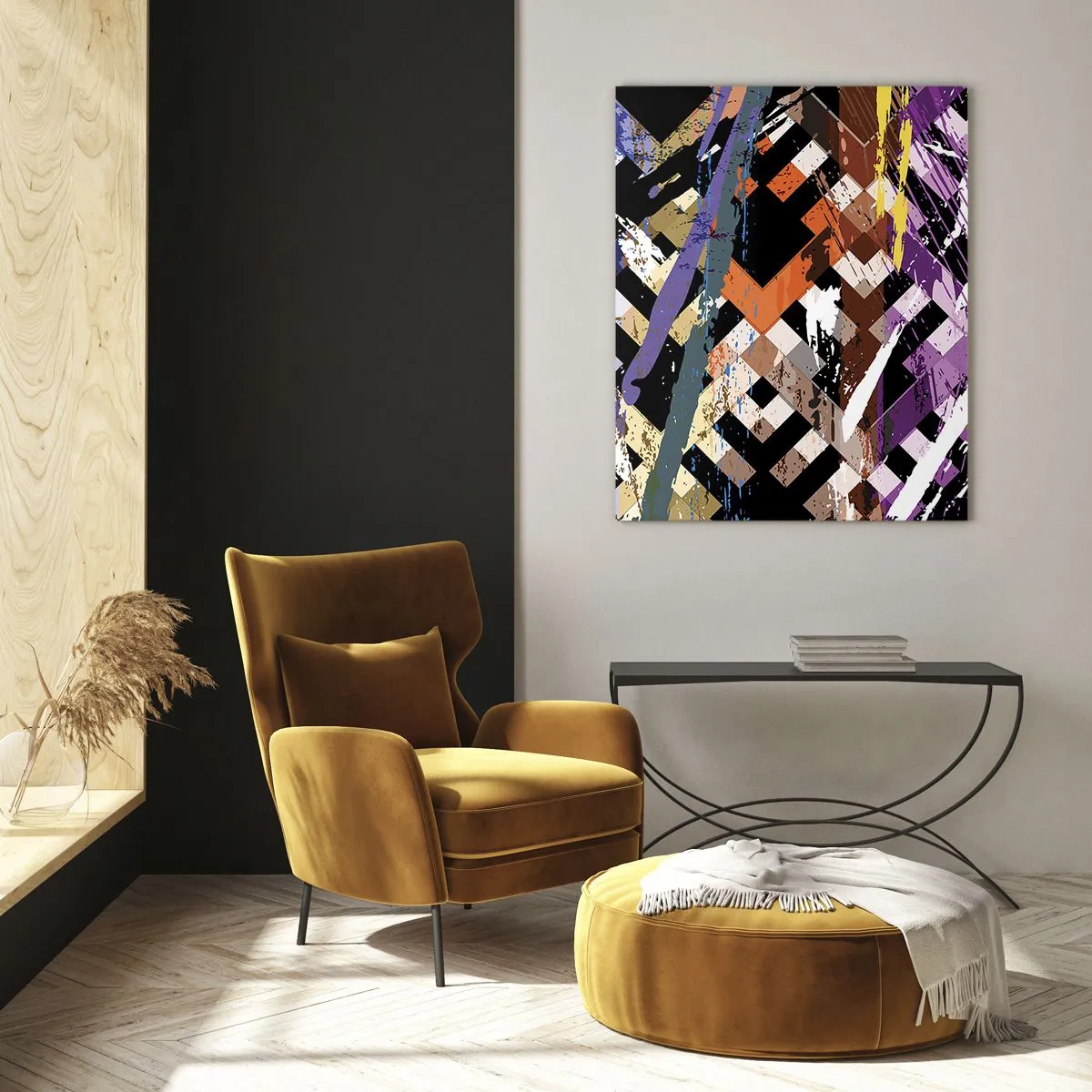 Glastavla - Bild på glas - Kvadraten - 50x70 cm