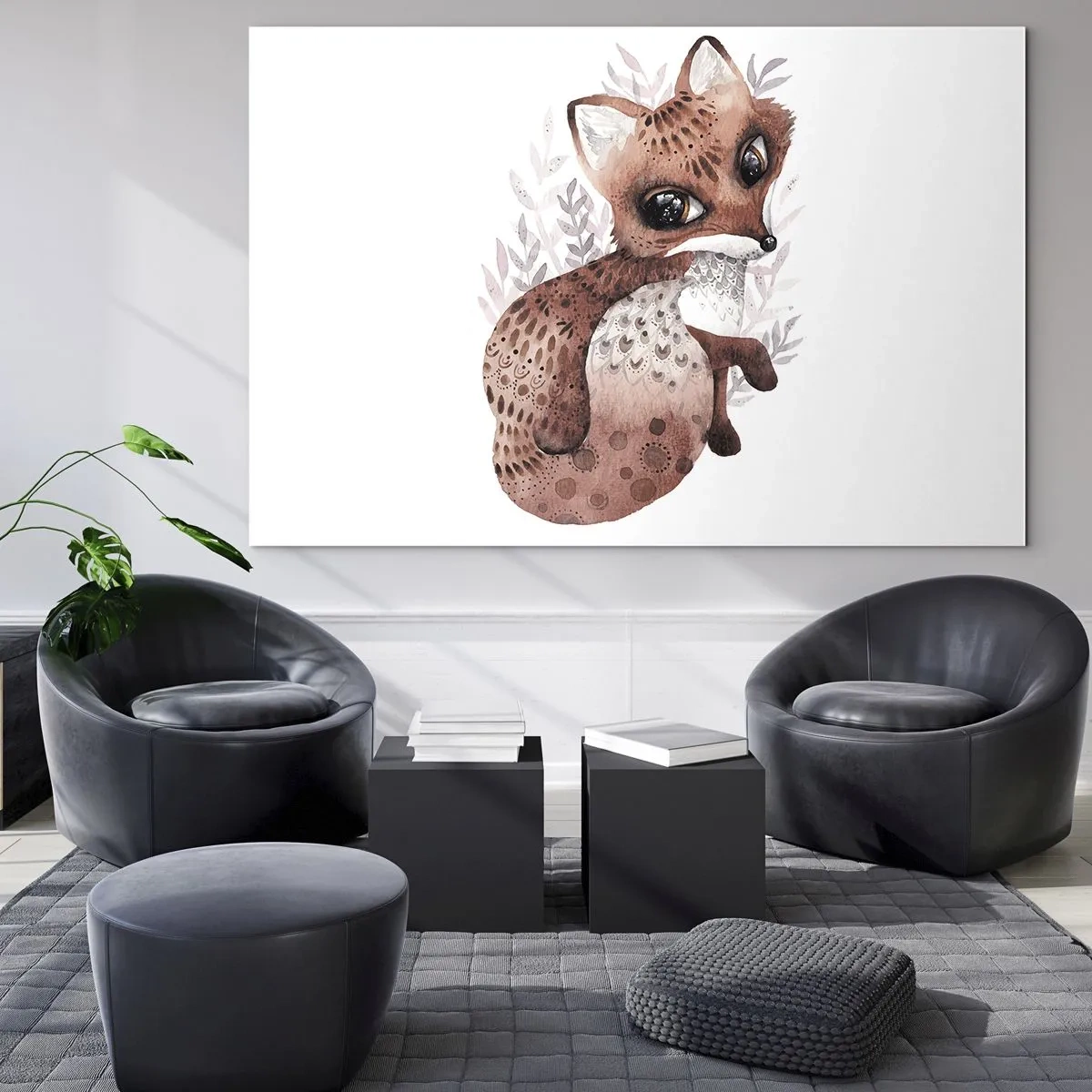 Glastavla - Bild på glas - Bara älska - 100x70 cm