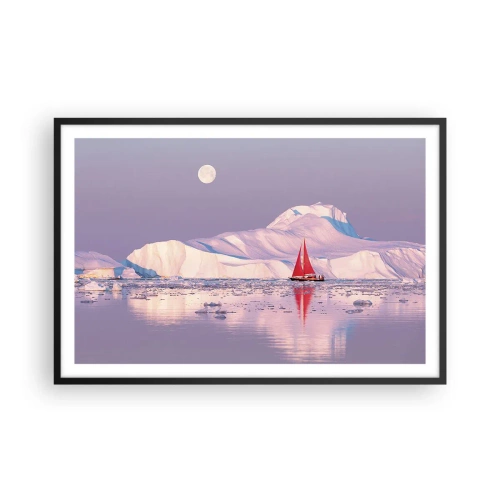 Affisch i svart ram - Seglens glöd, isens kyla - 91x61 cm