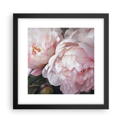 Affisch i svart ram - Fast i blomning - 30x30 cm