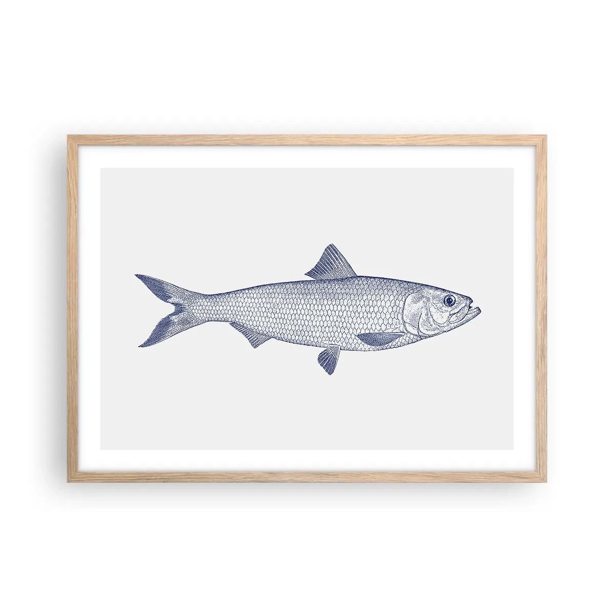 Affisch i ram av ljusek - Hälsningar från de nordliga haven - 70x50 cm