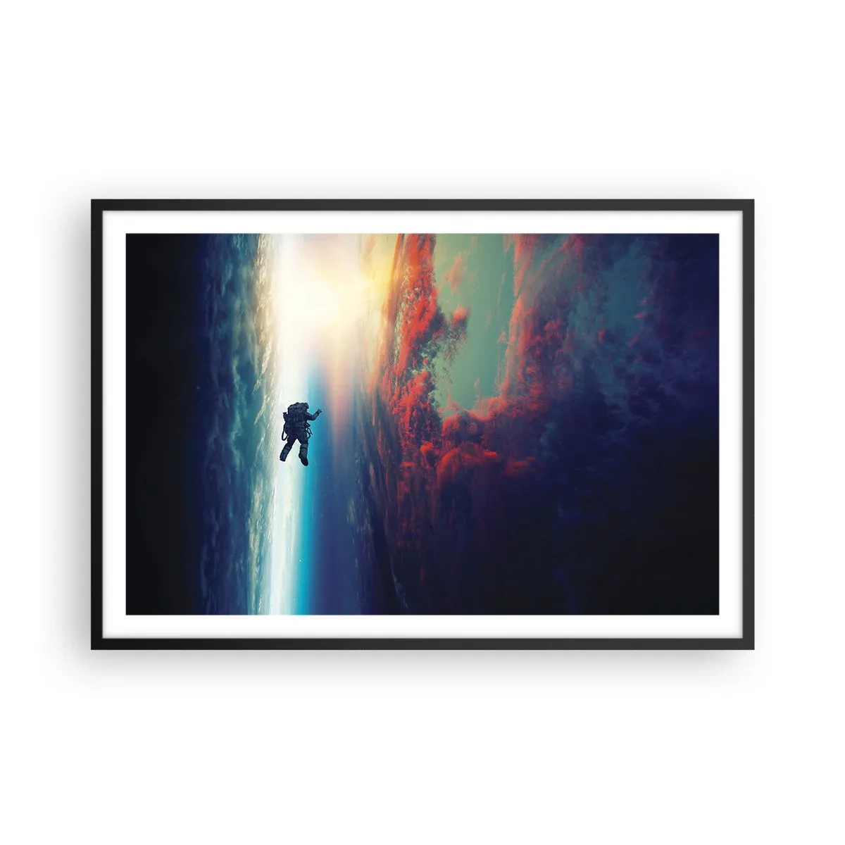 Affisch i svart ram - Stå emot universumet - 91x61 cm