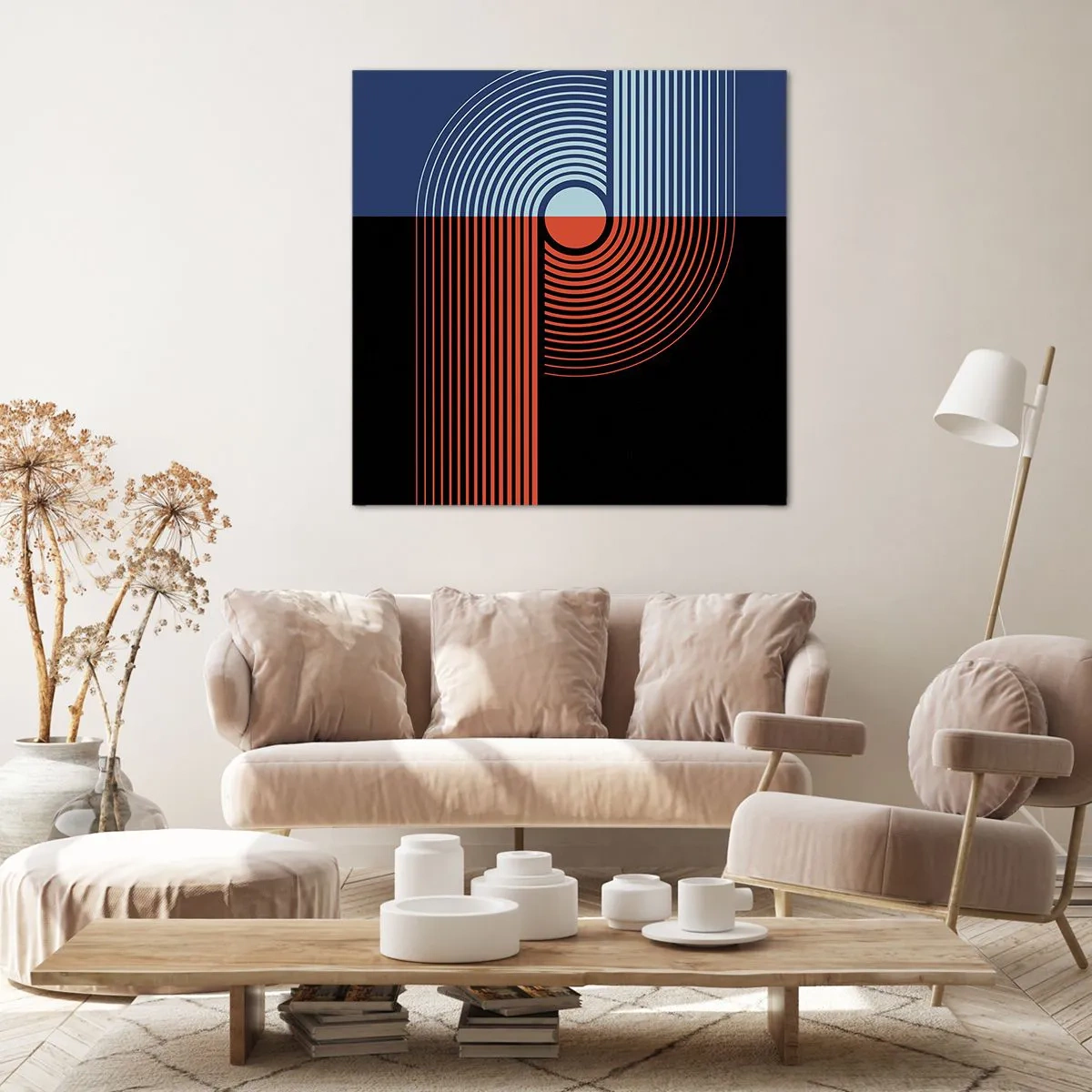 Canvastavla - Bild på duk - I en geometrisk kläm - 50x50 cm