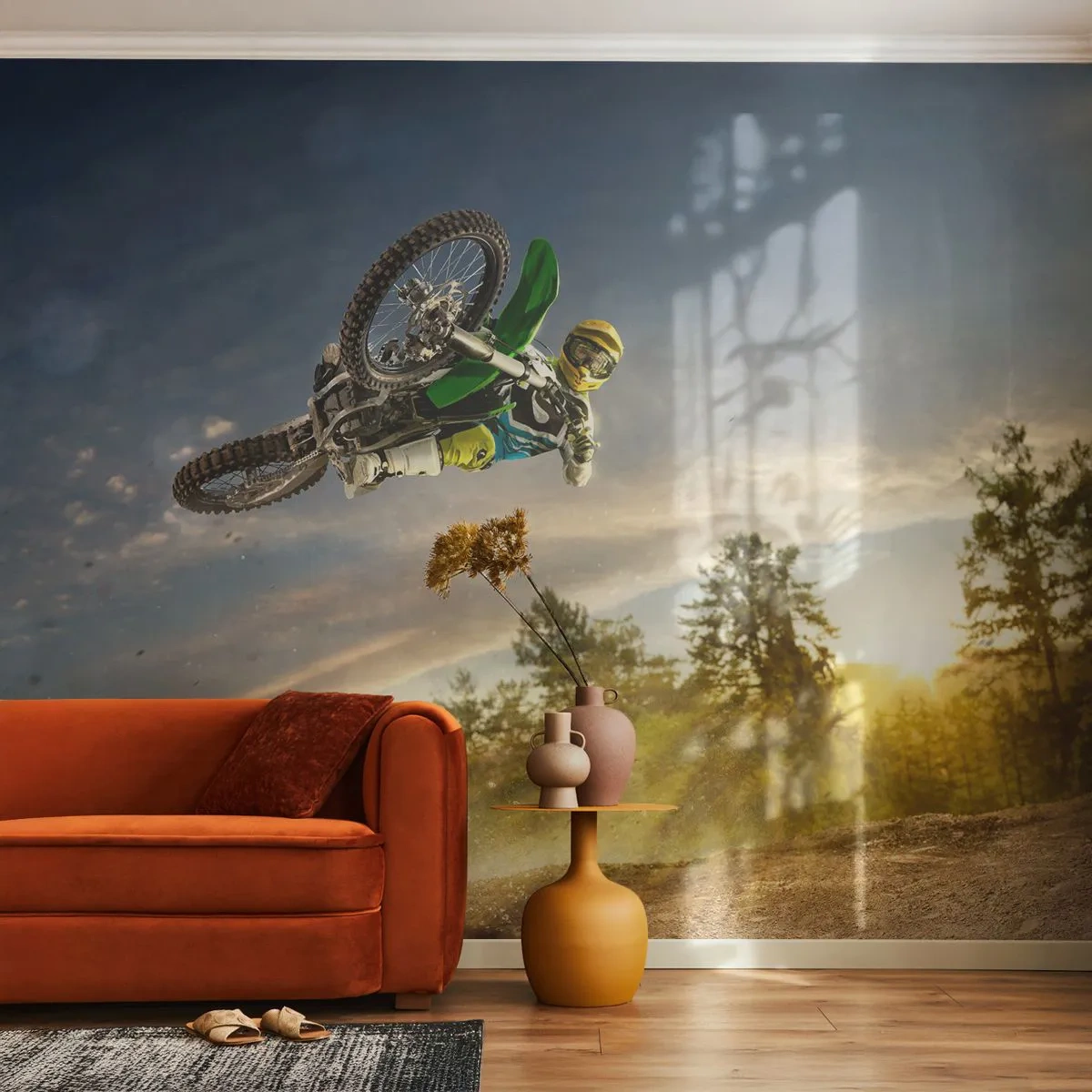 Fototapet Standard Eco - Koppla in emotioner! - Sport, Motorcykel, Motocross - 450x315 cm