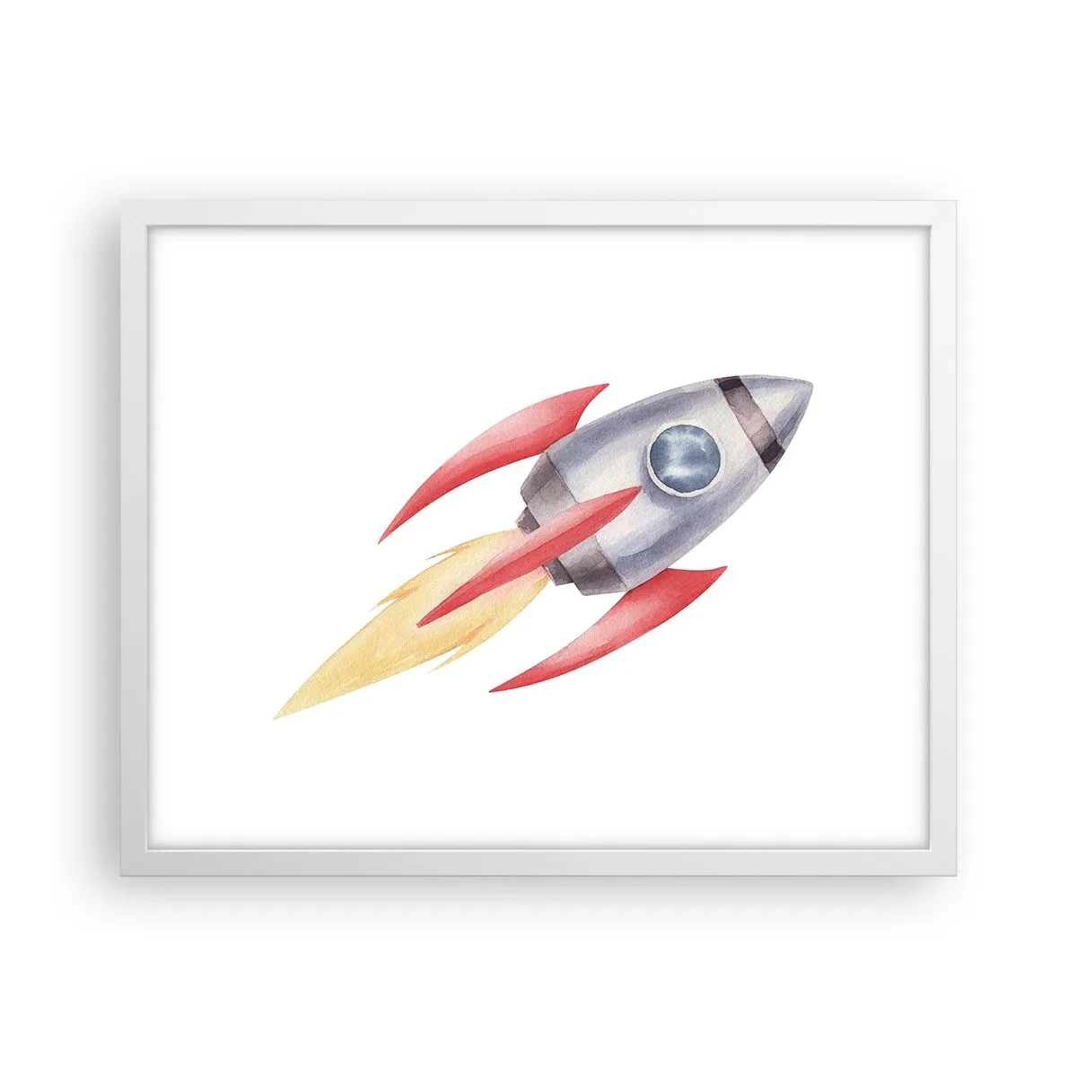 Affisch i vit ram - Högre, snabbare, längre - 50x40 cm