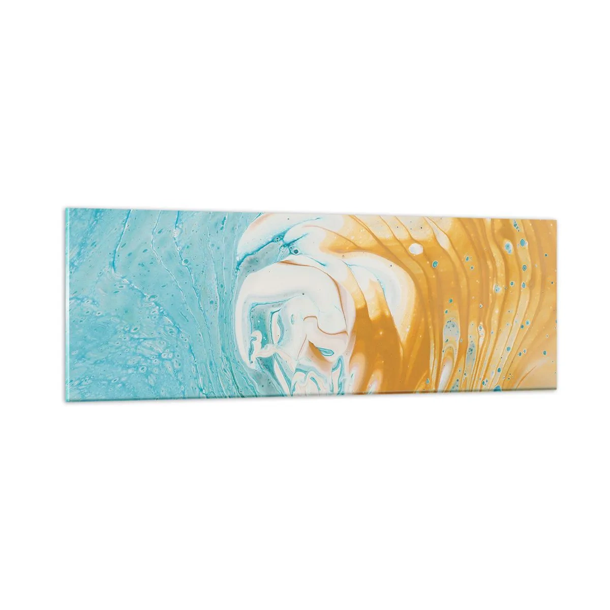 Glastavla - Bild på glas - Pastellfärgad virvel - 90x30 cm