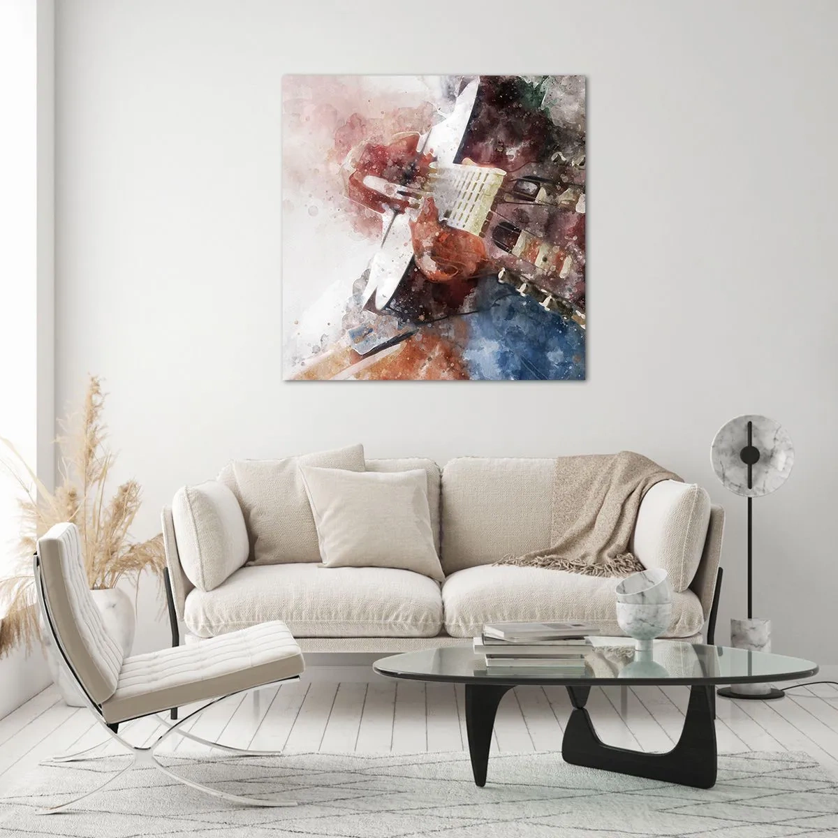 Glastavla - Bild på glas - Vad tycker du om det? - 70x70 cm